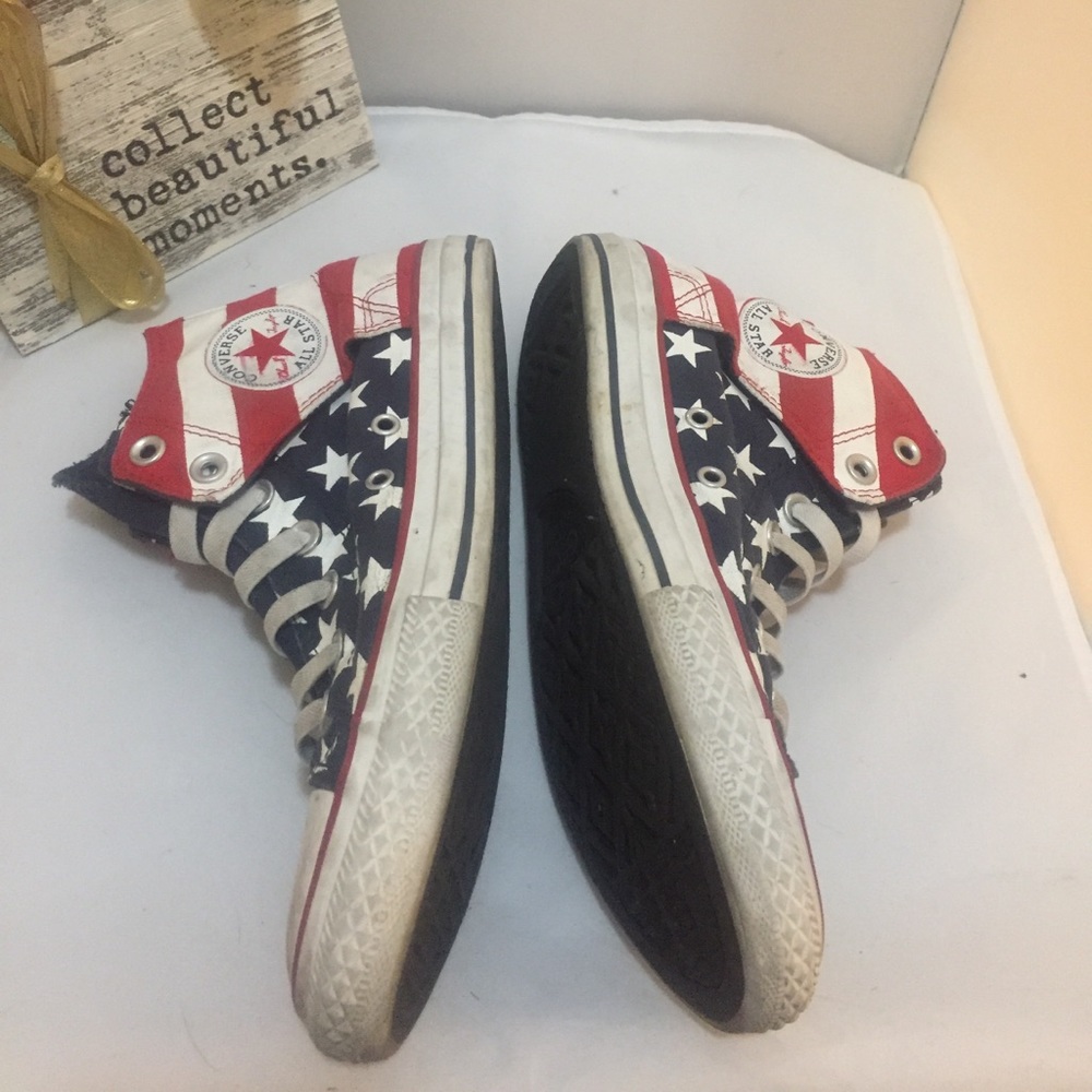 SALE! Converse AllStar 🇺🇸 Flag No Tie Sneakers 5 - Picture 3 of 8
